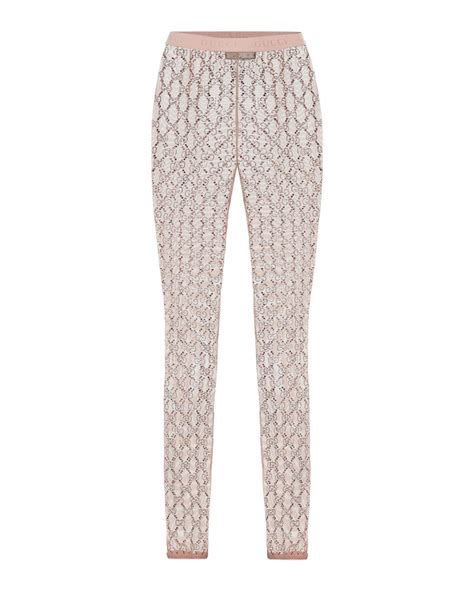 gucci embellished gg tulle leggings